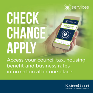 E-services graphic - Customer Services - Basildon Borough Council