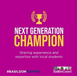 Decorative image showing Basildon Next Generation Champion