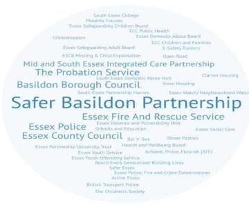 Decorative image showing Safer Basildon partnership landscape