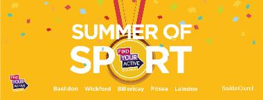 Decorative image showing Summer of sport website banner