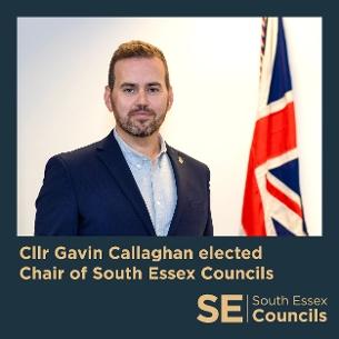 Image of Cllr Gavin Callaghan - recently elected Chair of South Essex Councils