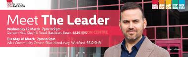 Decorative image showing Meet the Leader, Councillor Gavin Callaghan banner