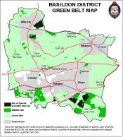 Small Green Belt Map - Basildon District
