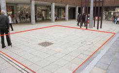 Image of Basildon town centre promotional, trade and event space for hire - outside Marks and Spencer
