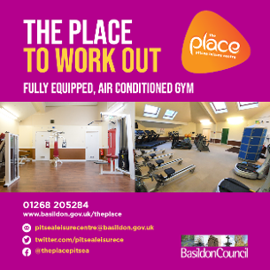 The Place to work out (For Related) Image promoting The Place Multi-purpose Leisure Centre in Pitsea; the place to work out