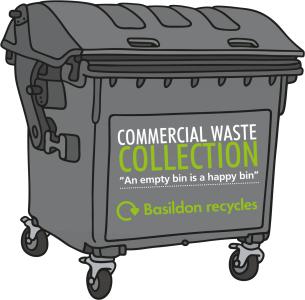 Image promoting Basildon Council Commercial Waste Collection service