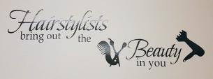 Decorative image advertising Unisex Hair Salon at The Place, Pitsea.